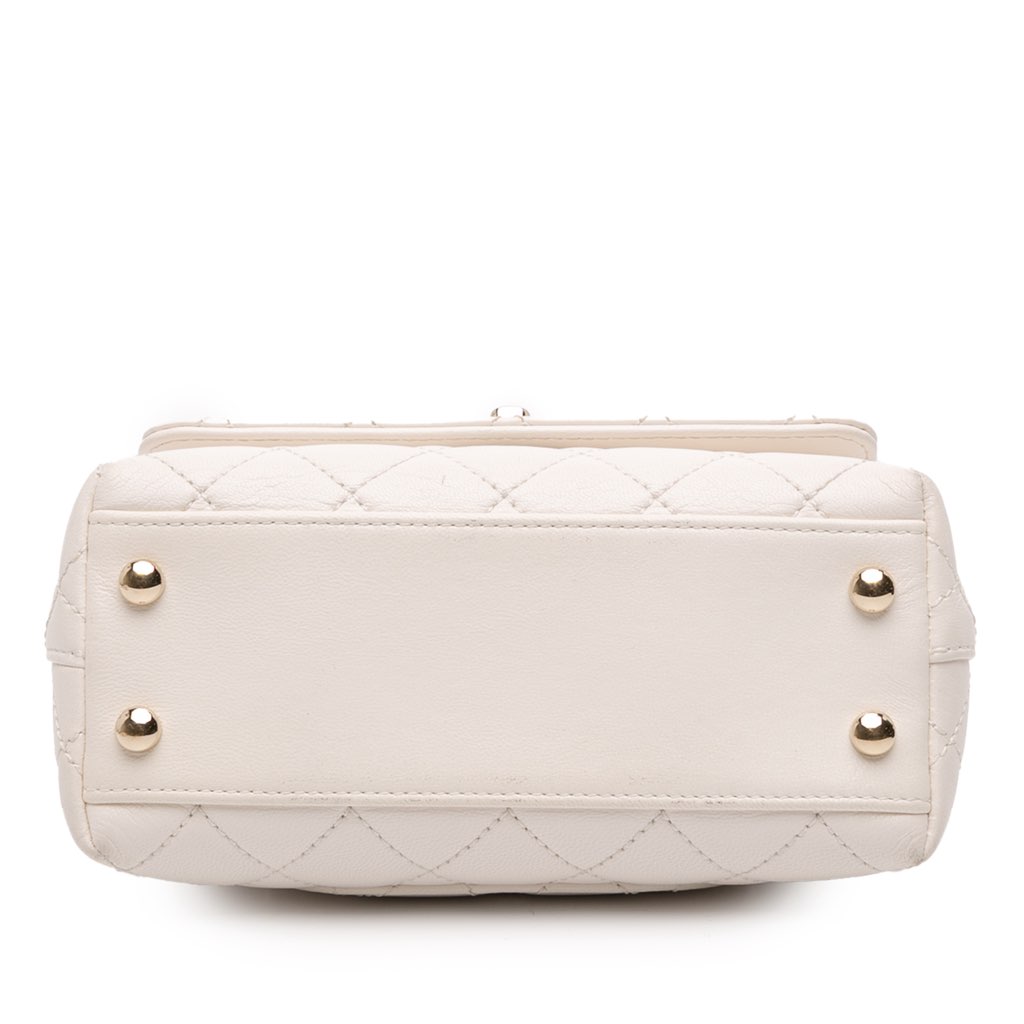 Chanel Extra Mini Quilted Goatskin Rainbow Top Handle Flap - 3