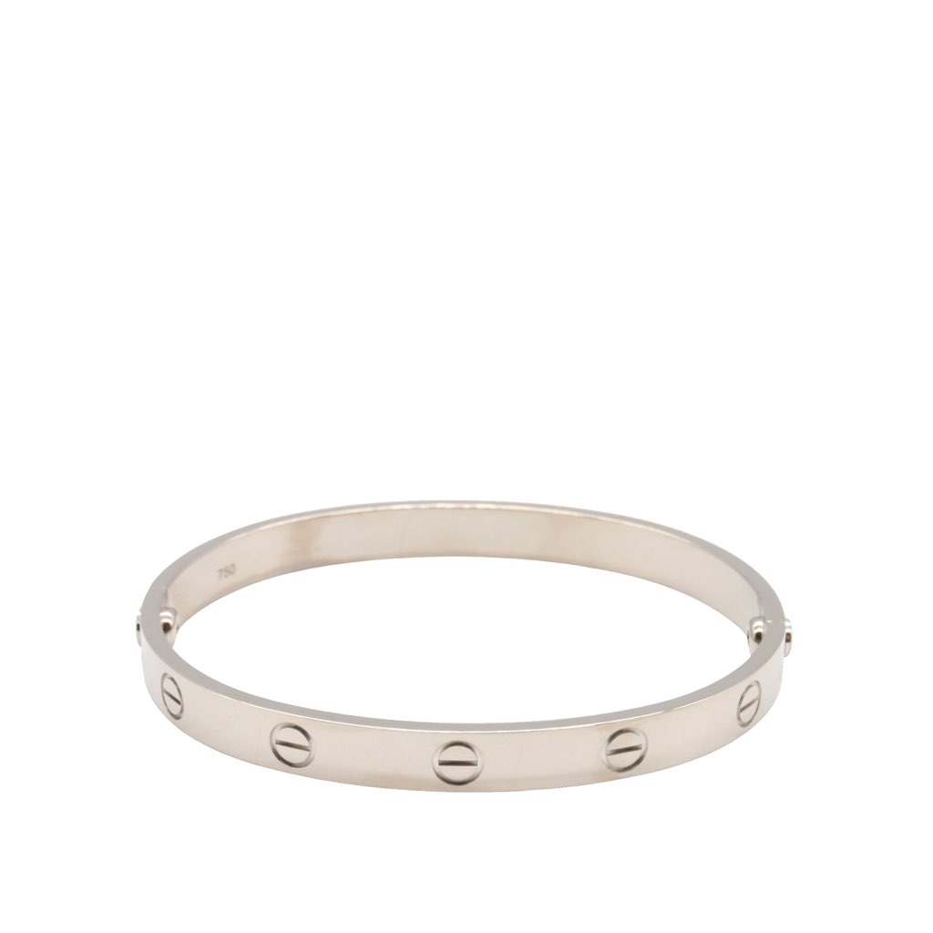 Cartier 18K White Gold Love Bracelet