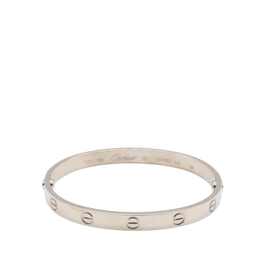 Cartier 18K White Gold Love Bracelet - Back view