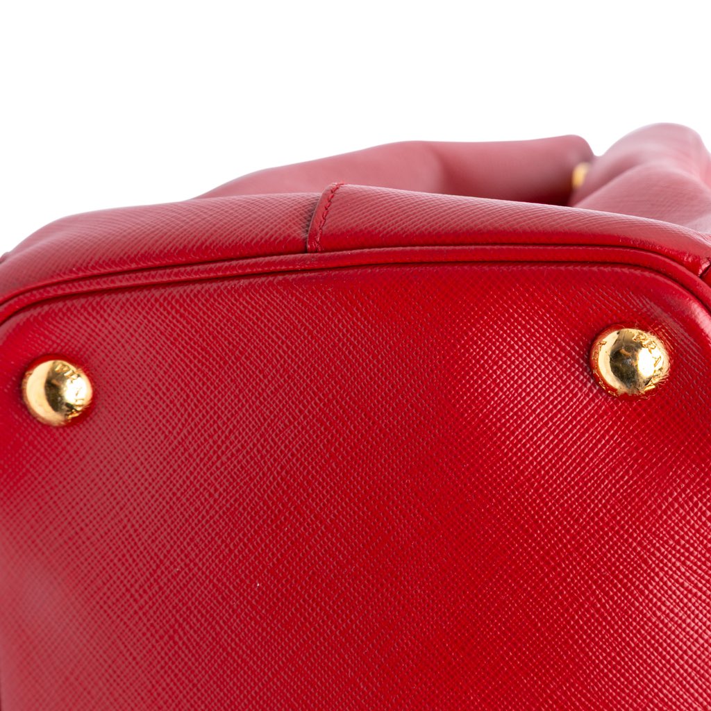 Prada Large Saffiano Lux Galleria Double Zip Satchel - Detail 2