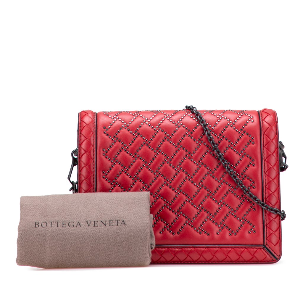 Bottega Veneta Nappa Intrecciato Microstud Montebello Crossbody - Image 13