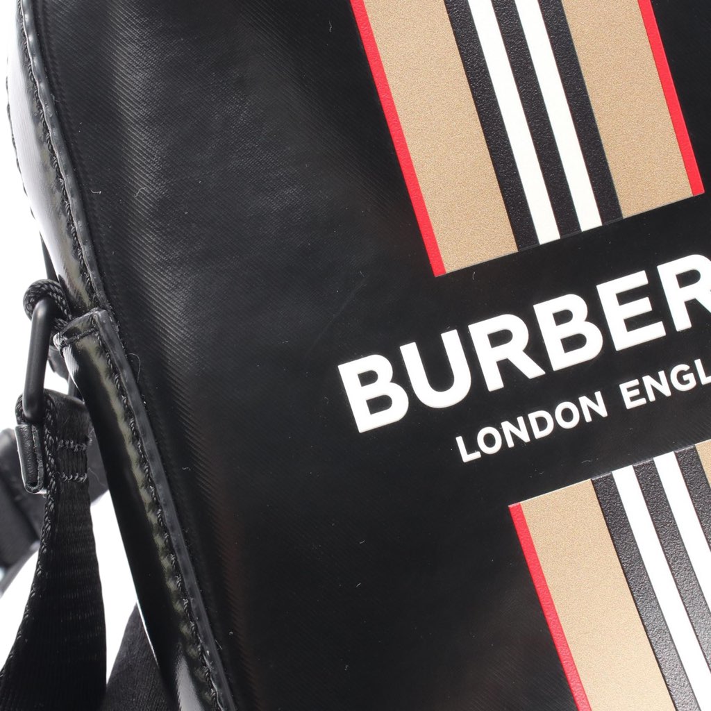 Burberry Coated Canvas Striped Thornton Crossbody - Side view