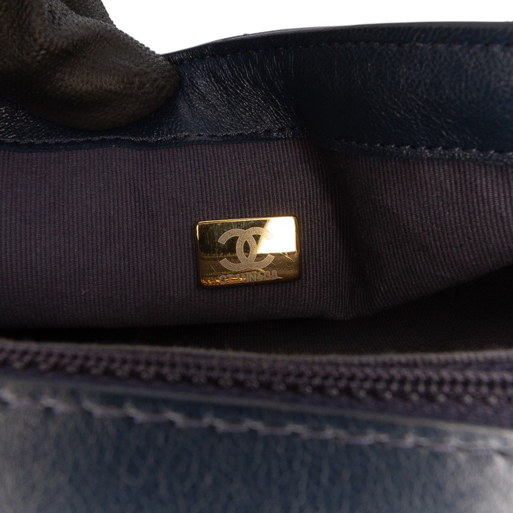 Chanel Mini Square Quilted Lambskin Bijoux Logo Chain Flap - Side view