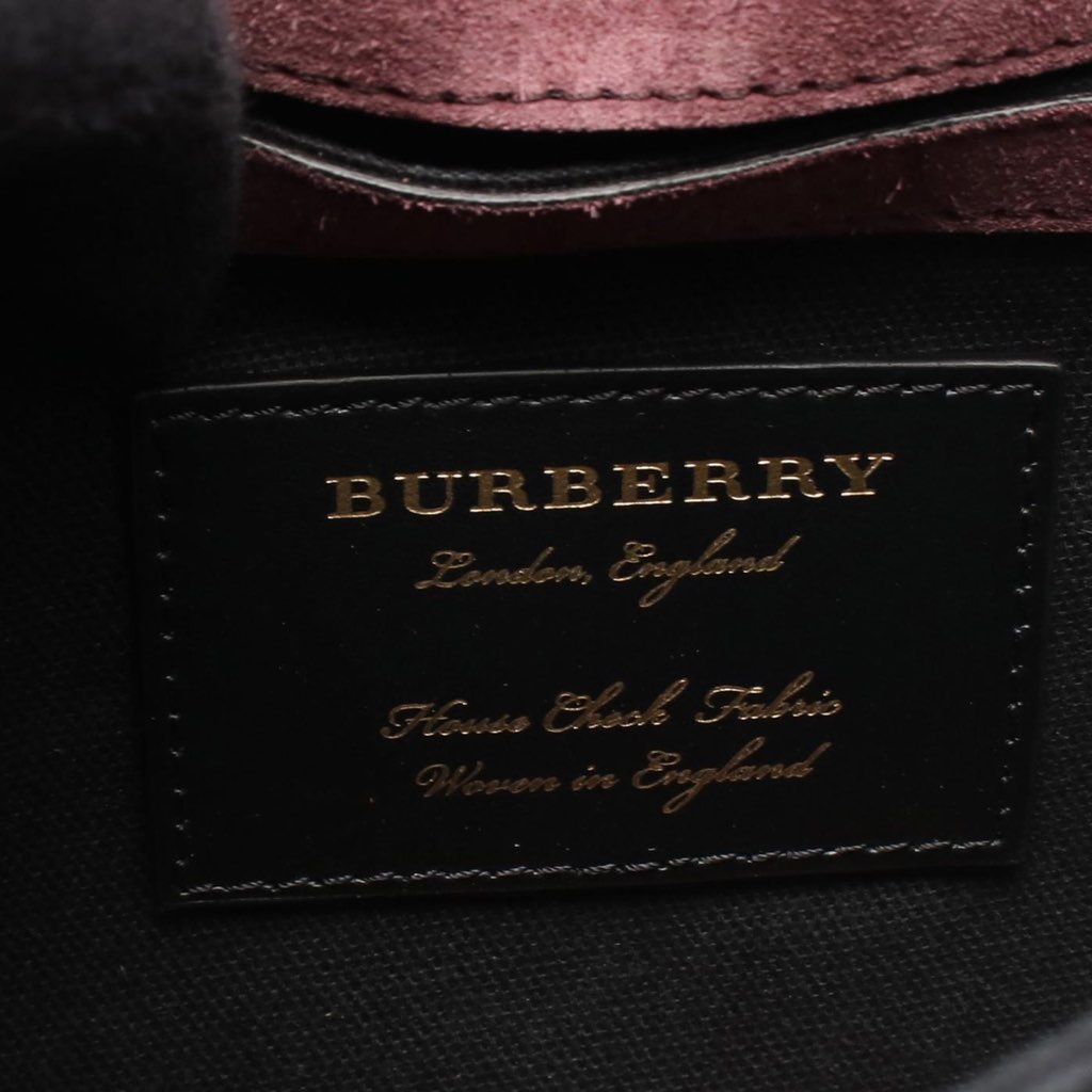 Burberry Small Leather and House Check Canvas Derby Macken Crossbody - 4