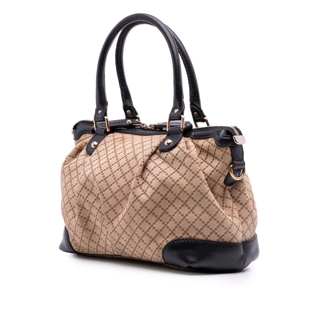 Gucci Diamante Canvas Sukey Satchel - Back view