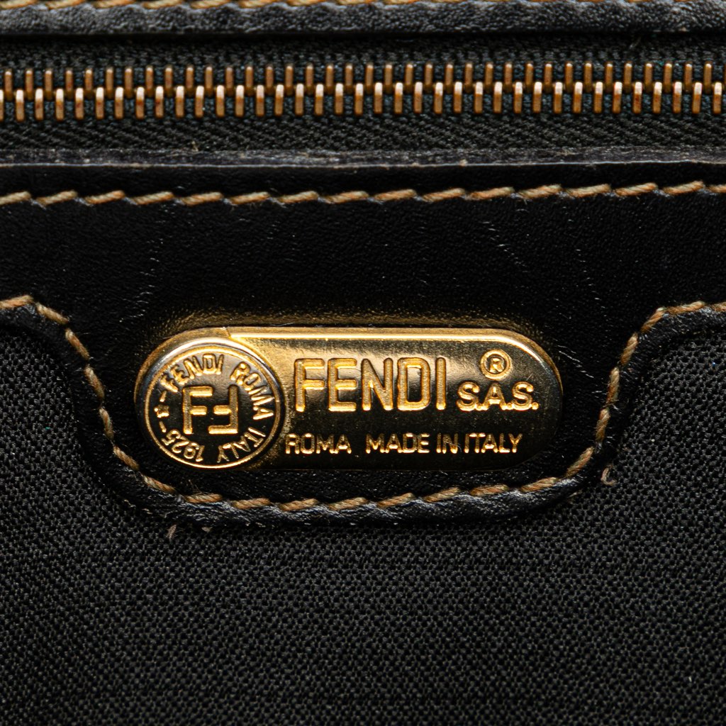 Fendi Pequin Coated Canvas Handbag - Side view