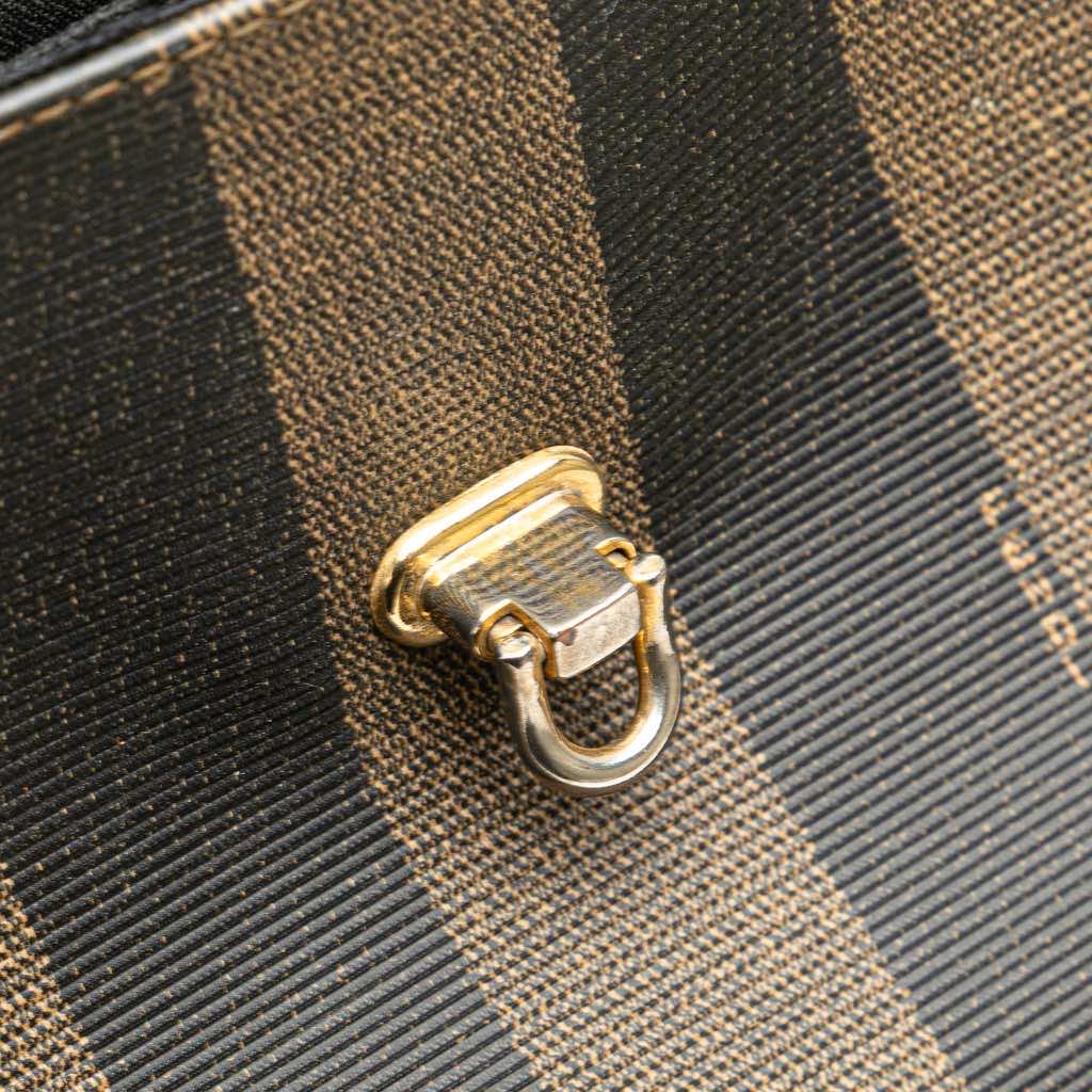 Fendi Pequin Coated Canvas Handbag - Image 11