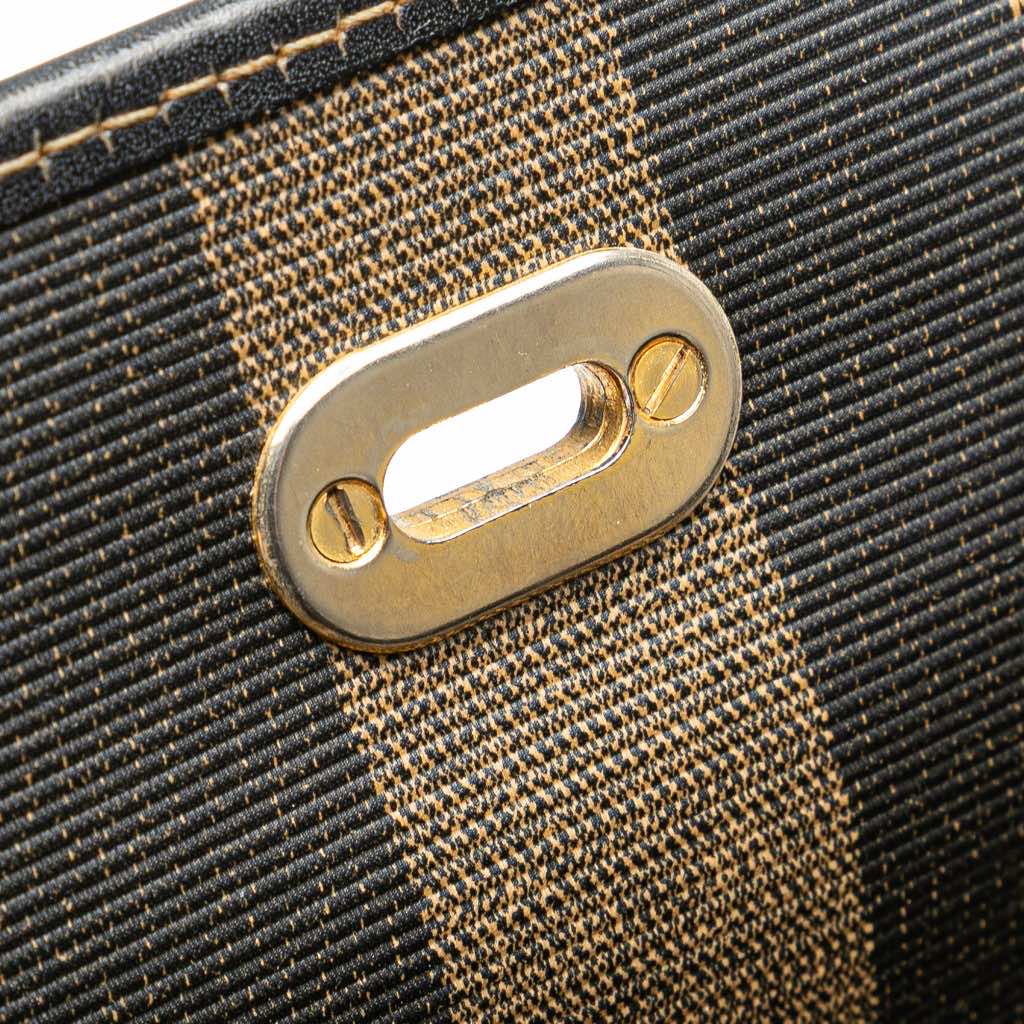 Fendi Pequin Coated Canvas Handbag - Image 12