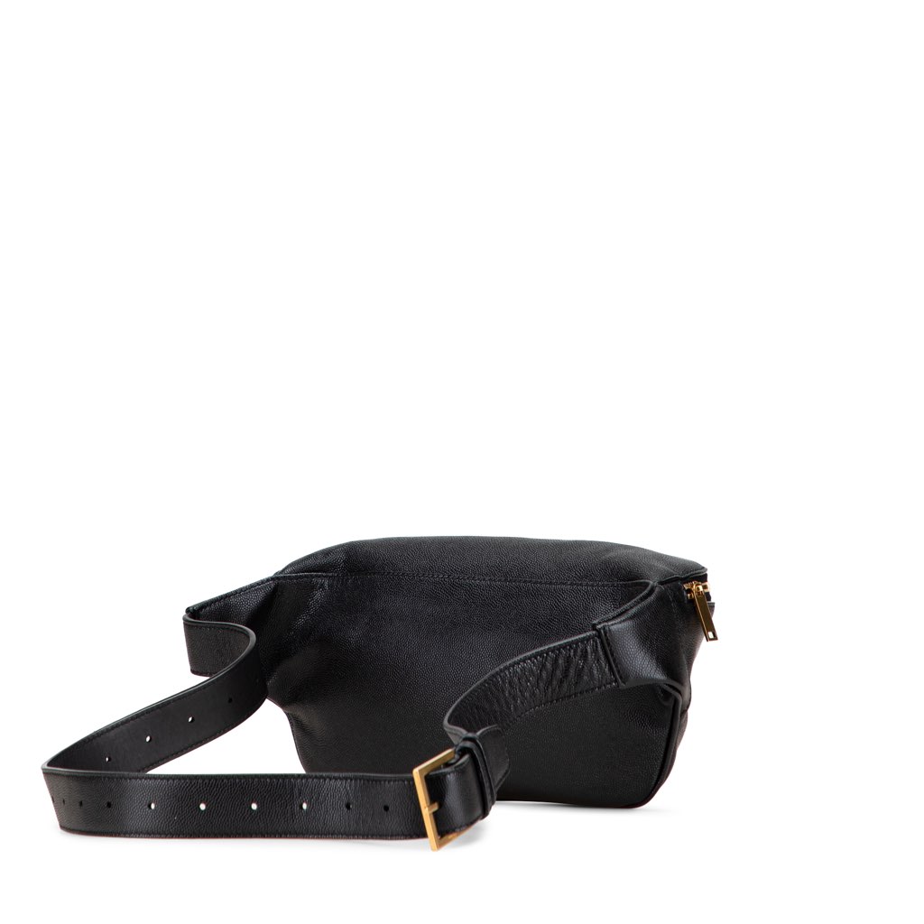 Saint Laurent Grain de Poudre Monogram Belt Bag - 2