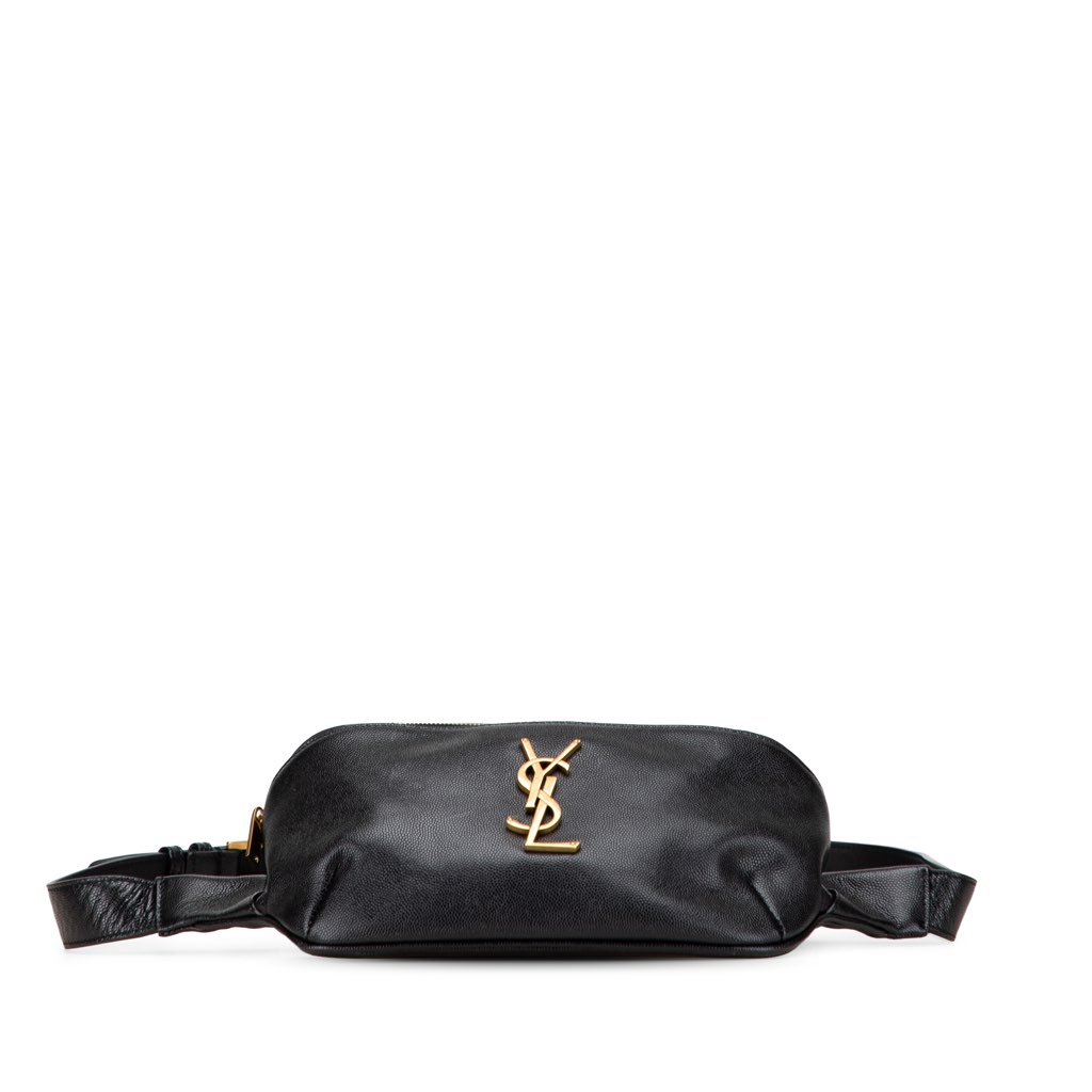 Saint Laurent Grain de Poudre Monogram Belt Bag - 3