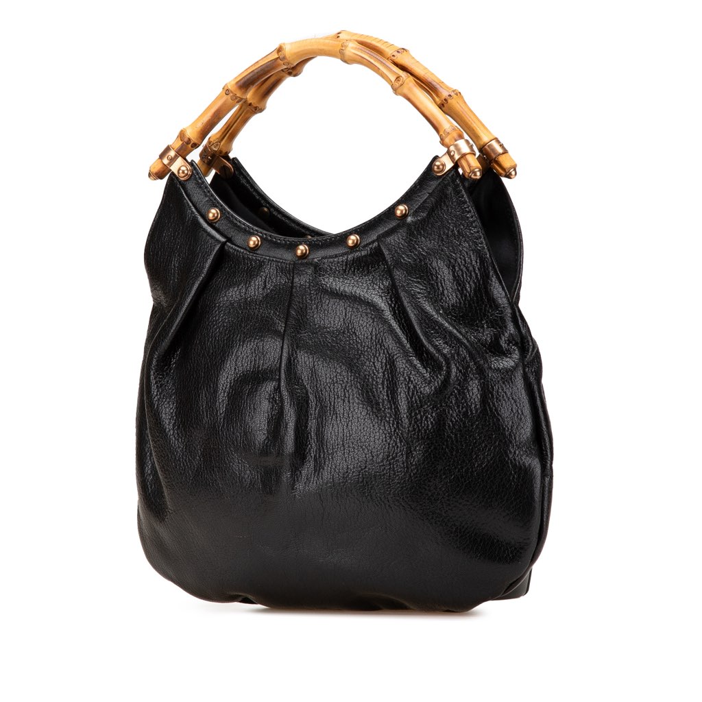 Gucci Studded Calfskin Bamboo Hobo - 2