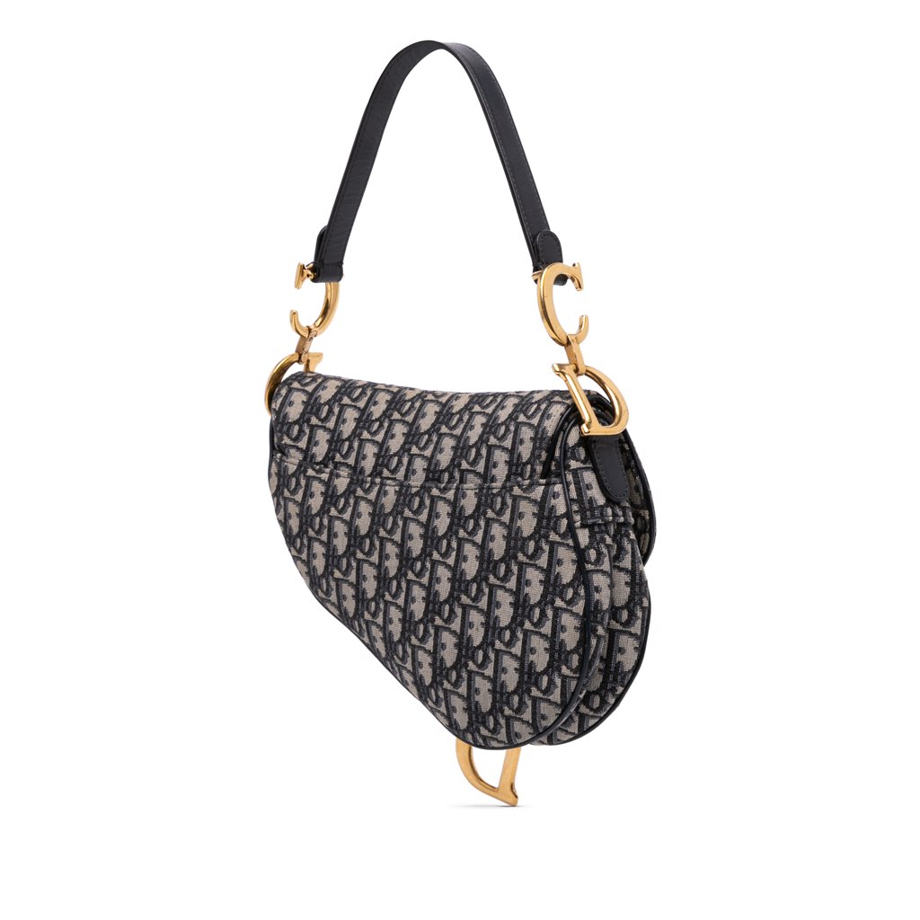 Dior Oblique Canvas Saddle Bag - 2