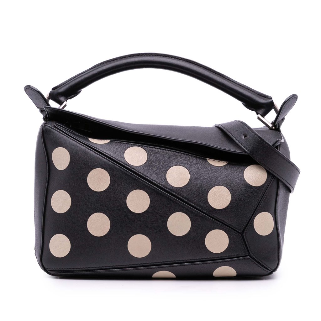 Loewe Medium Calfskin Polka Dot Puzzle Satchel