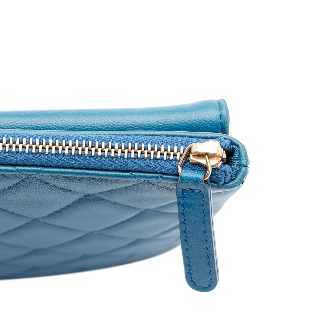 Chanel Large Quilted Lambskin Flap O Case Clutch - Image 10