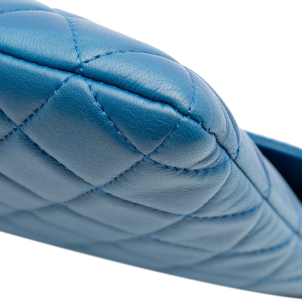 Chanel Large Quilted Lambskin Flap O Case Clutch - Image 11