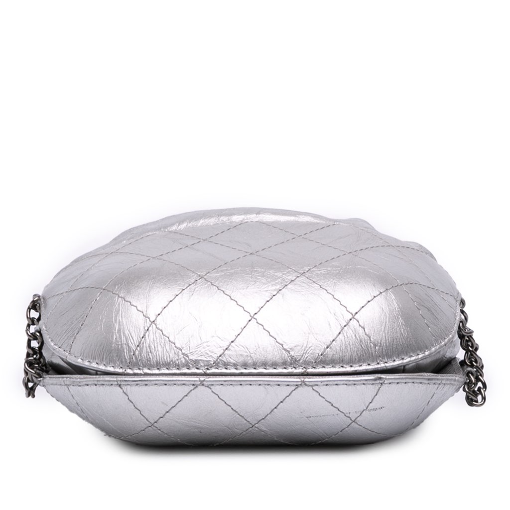 Chanel Small Quilted Metallic Aged Calfskin Gabrielle Bucket Bag - 3