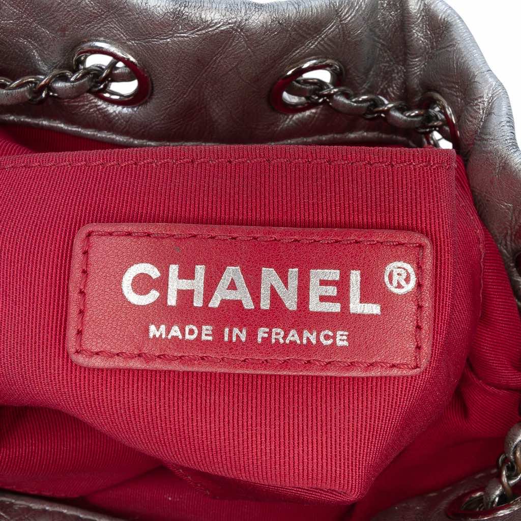 Chanel Small Quilted Metallic Aged Calfskin Gabrielle Bucket Bag - 5