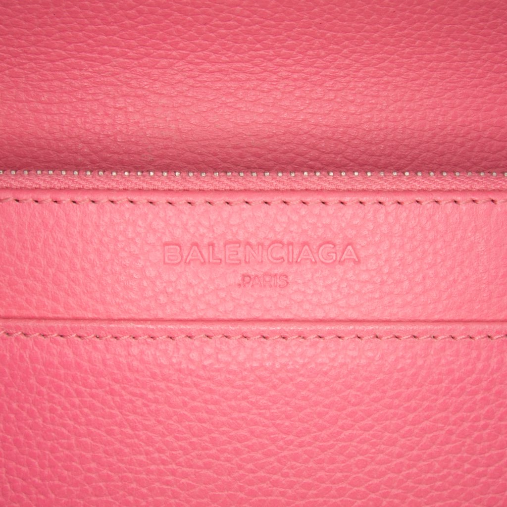 Balenciaga Grained Calfskin Motocross Classic Wallet on Chain - Side view