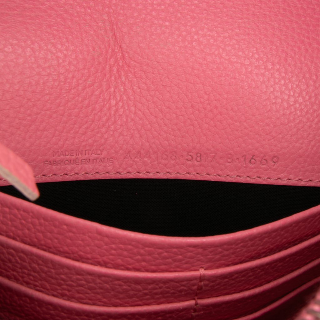 Balenciaga Grained Calfskin Motocross Classic Wallet on Chain - Detail 1