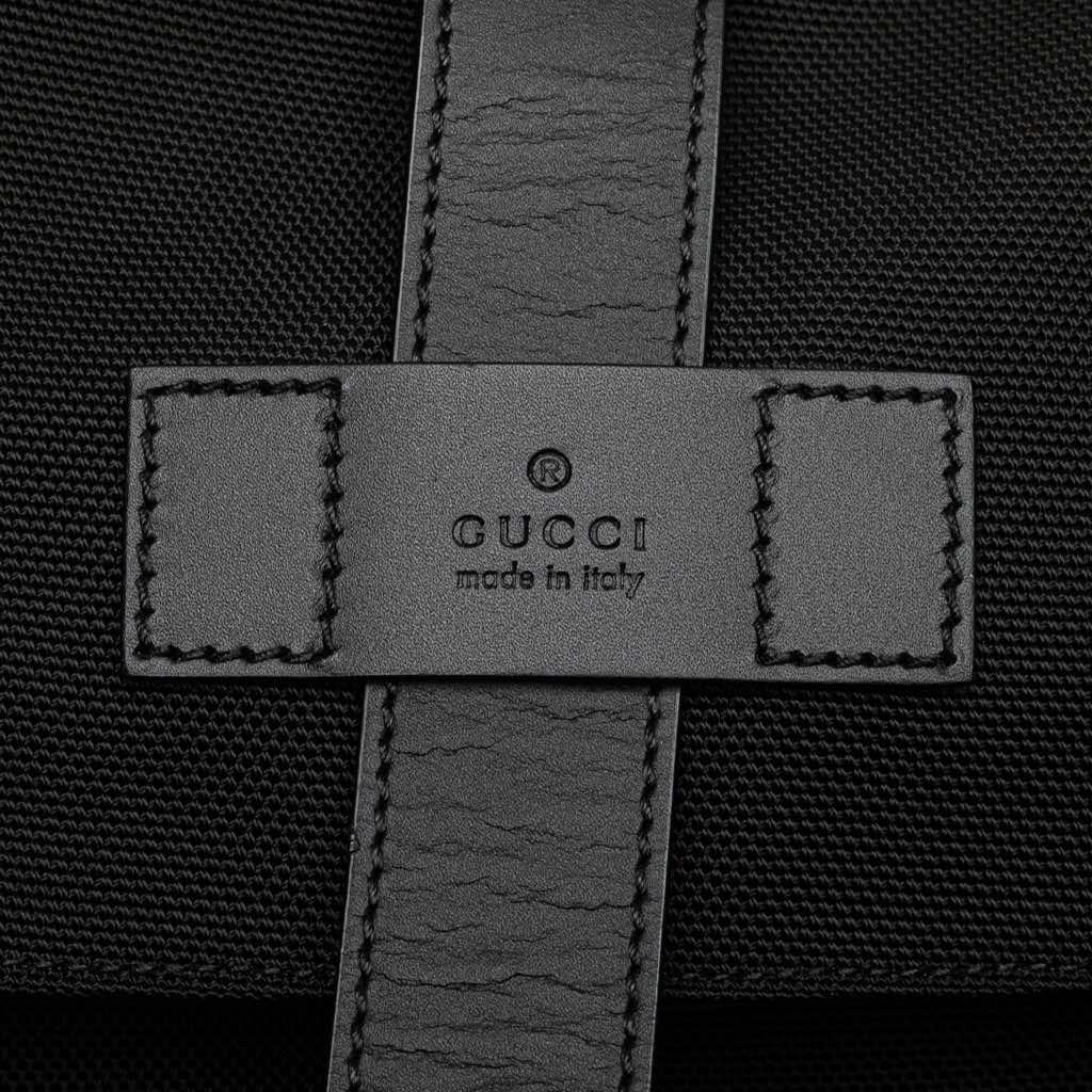 Gucci Canvas Techno Web Fold Over Backpack - Side view