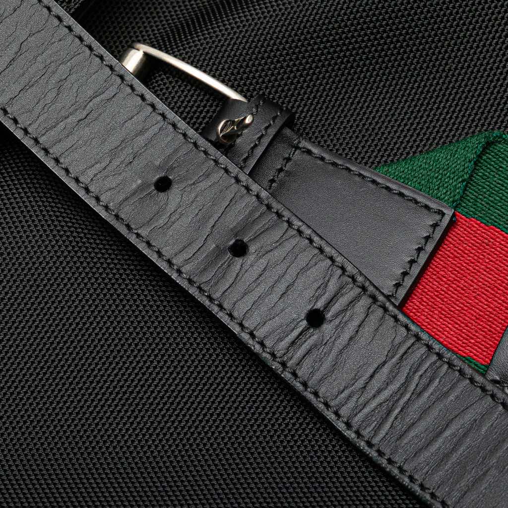 Gucci Canvas Techno Web Fold Over Backpack - Image 10