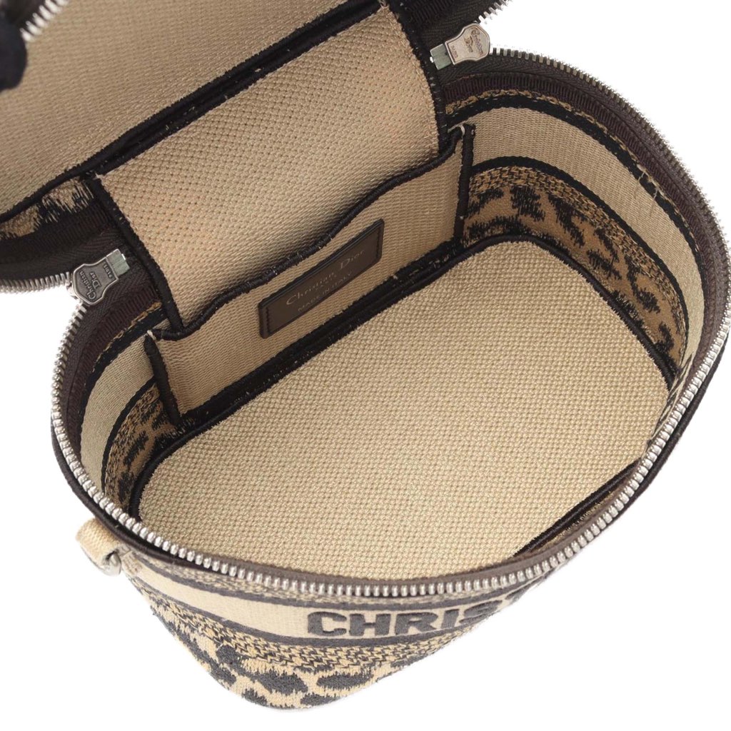 Dior Mizza Small Embroidered Canvas Diortravel Leopard Vanity Case - Image 6