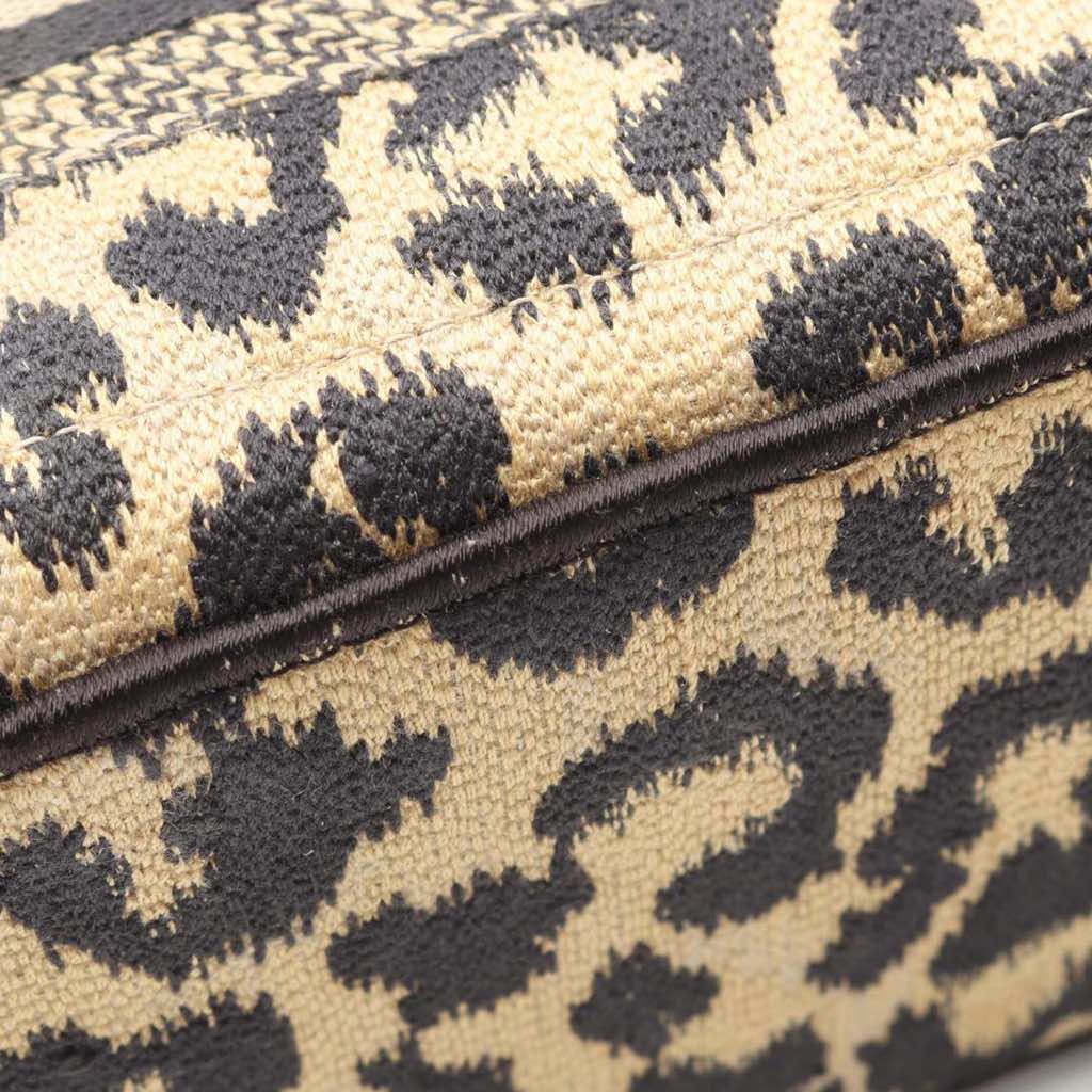 Dior Mizza Small Embroidered Canvas Diortravel Leopard Vanity Case - Side view