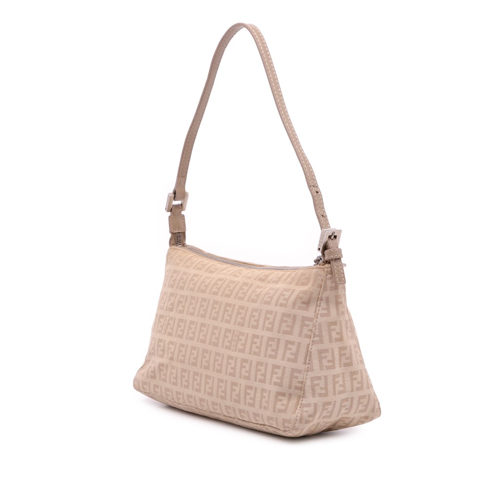 Fendi Zucchino Canvas Pochette - Back view