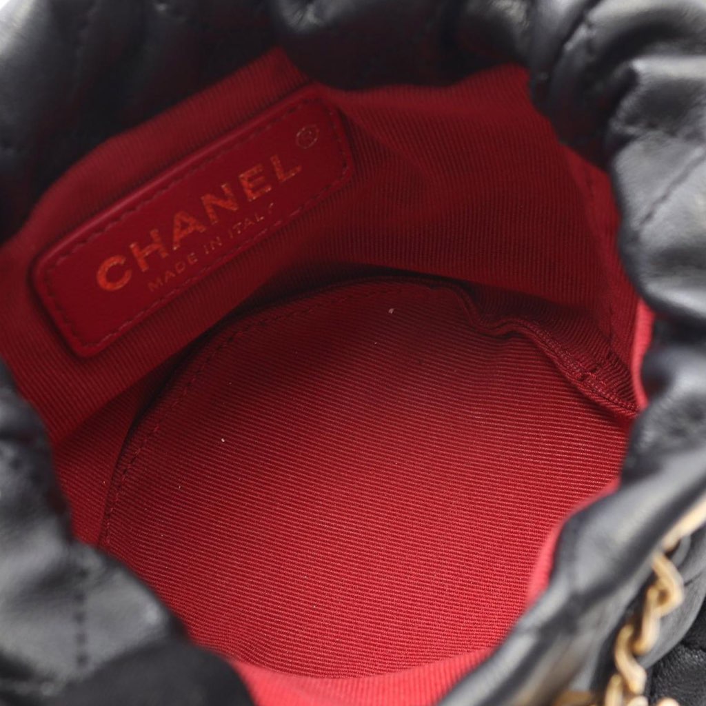Chanel Mini Quilted Calfskin About Pearls Drawstring Bucket Bag - 3