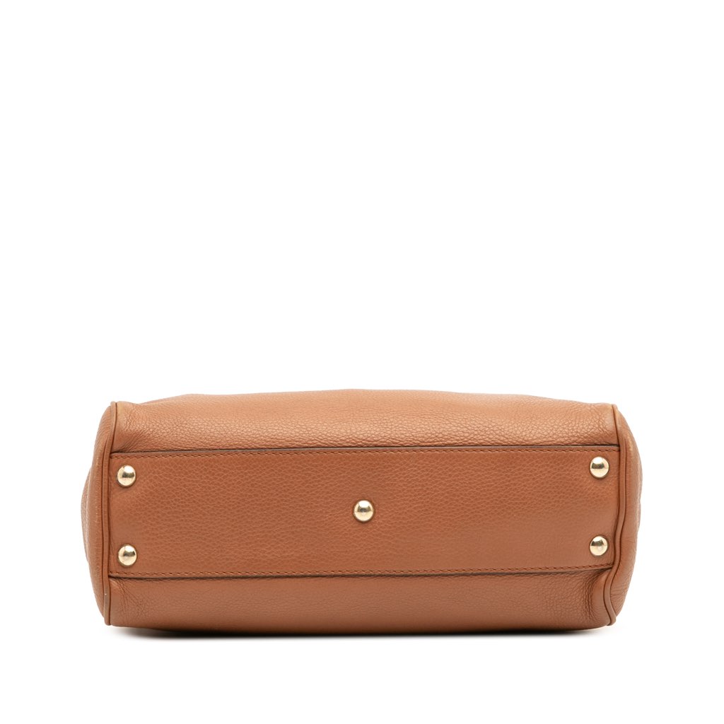 Gucci Small Calfskin Bamboo Shopper Satchel - Image 6