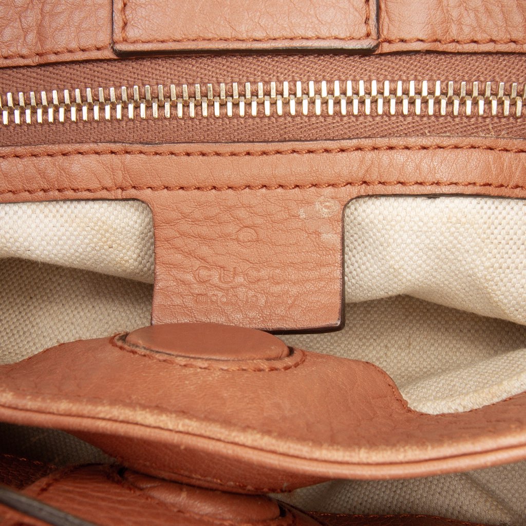 Gucci Small Calfskin Bamboo Shopper Satchel - Side view