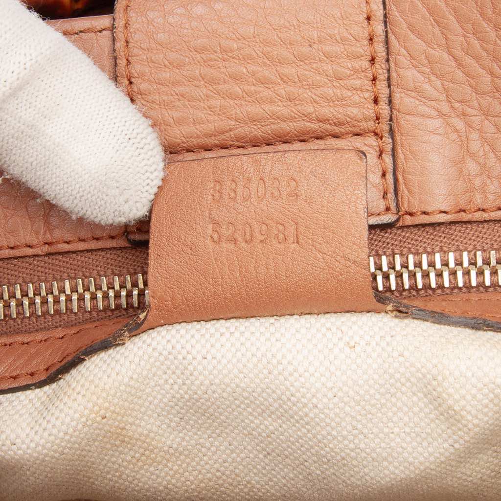 Gucci Small Calfskin Bamboo Shopper Satchel - Detail 1