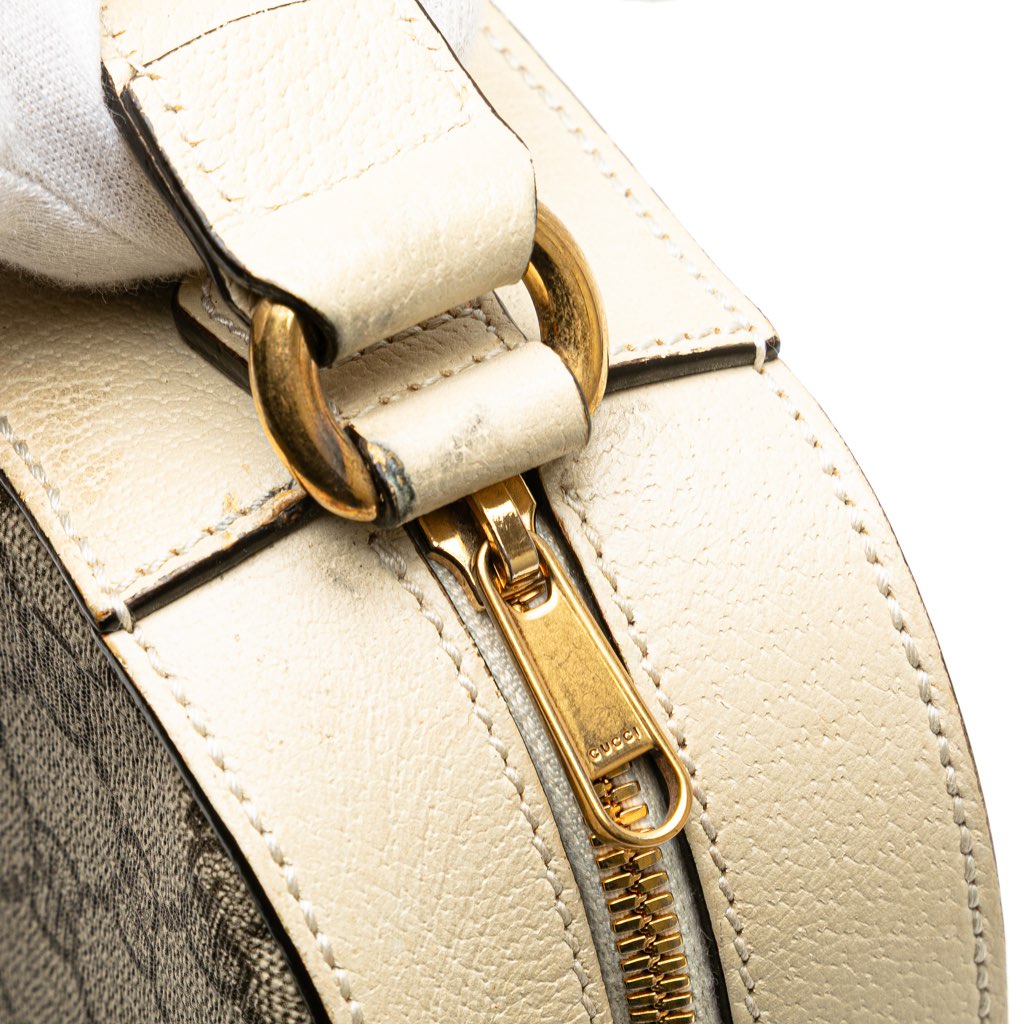 Gucci Small GG Supreme Textured Calfskin Web Ophidia Camera Bag - Image 14