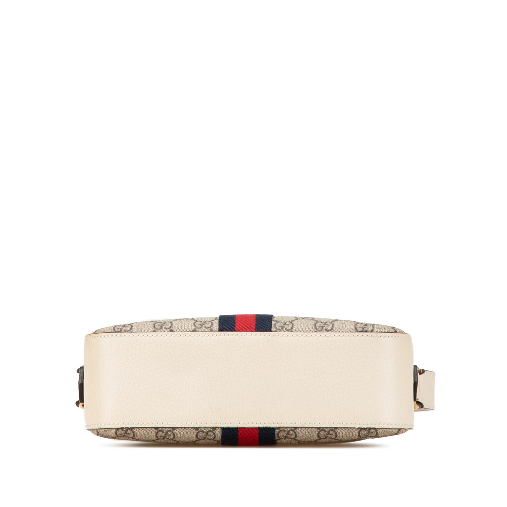 Gucci Small GG Supreme Textured Calfskin Web Ophidia Camera Bag - Image 6