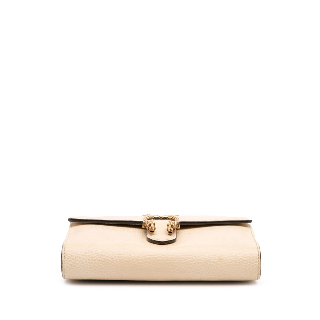Gucci Mini Pebbled Calfskin Garden Dionysus Wallet on Chain - Image 6