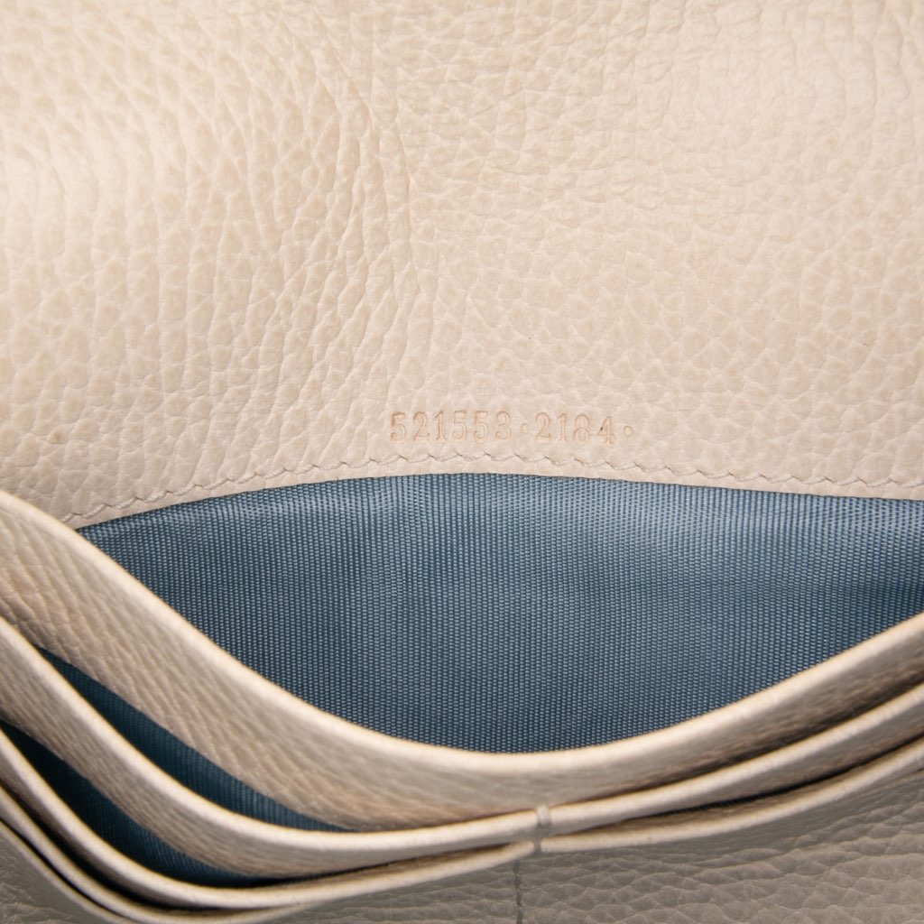 Gucci Mini Pebbled Calfskin Garden Dionysus Wallet on Chain - Detail 1