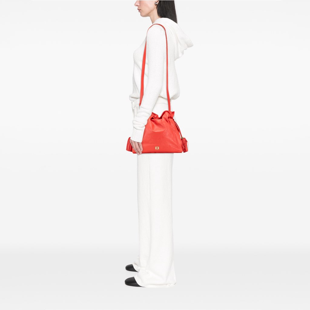 Loewe Embossed Leather Flamenco Tassel Crossbody - Image 11