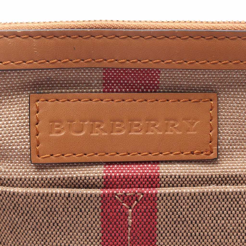 Burberry Medium Mega Check Canvas and Grained Calfskin Ashby Tassel Bucket Bag - 4