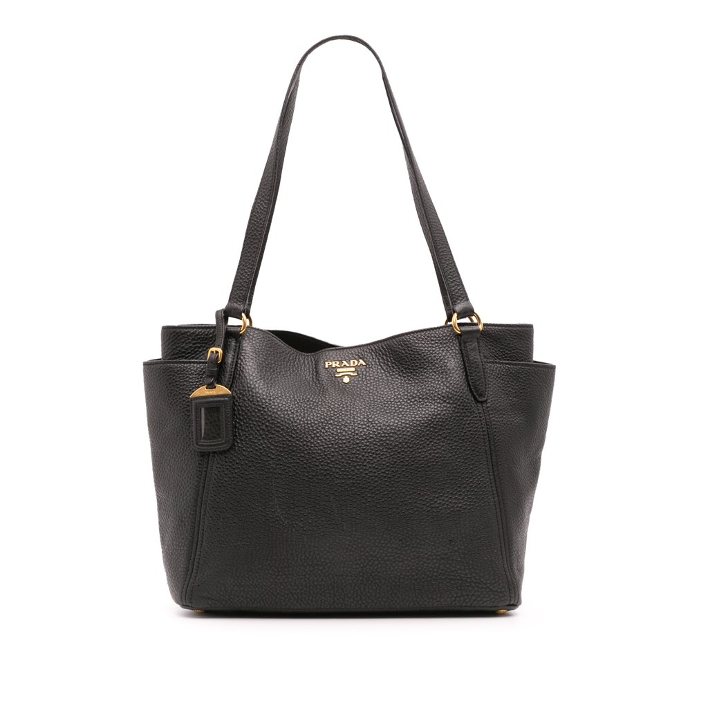 Prada Vitello Daino Double Pocket Tote