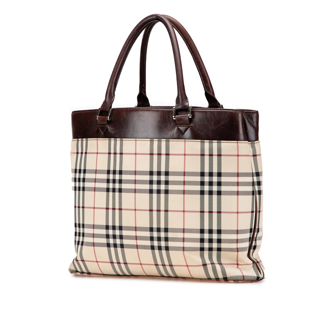 Burberry House Check Canvas Tote - Back view