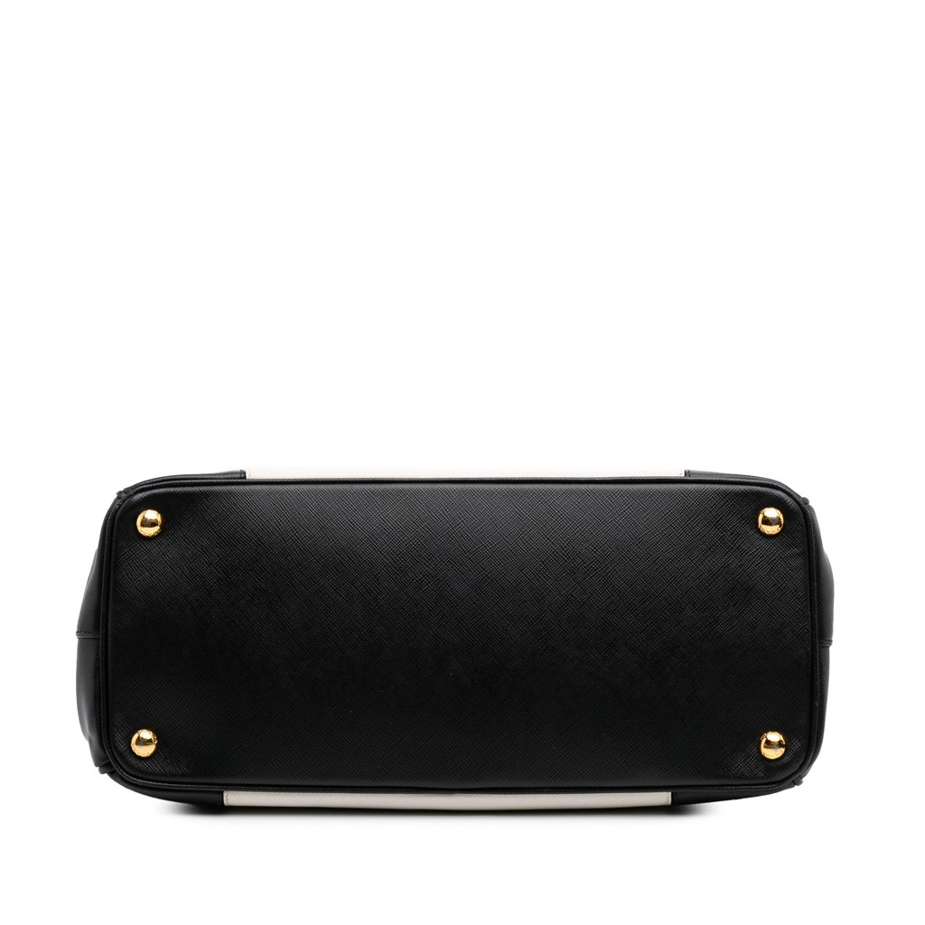 Prada Medium Bicolor Saffiano Lux Galleria Double Zip Satchel - 3