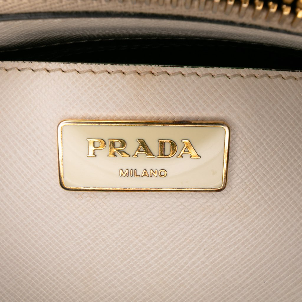 Prada Medium Bicolor Saffiano Lux Galleria Double Zip Satchel - 5