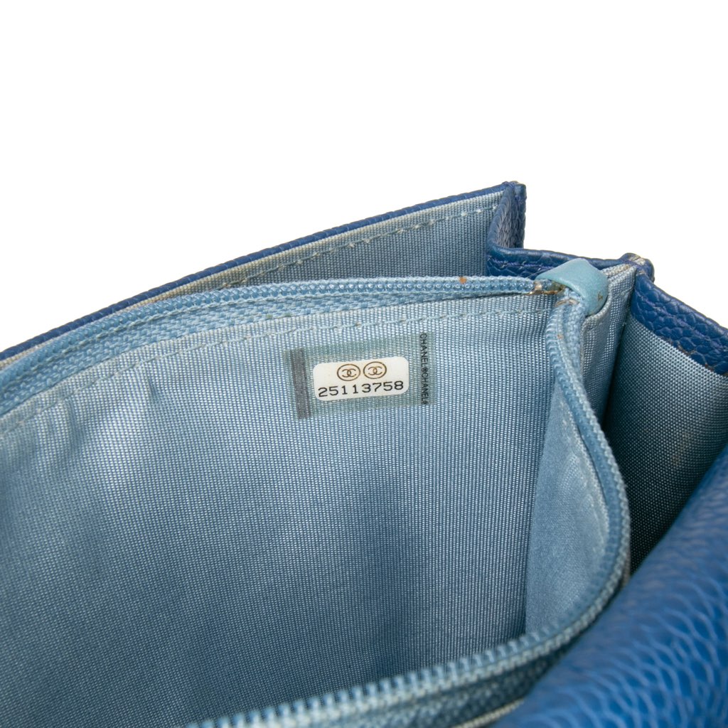 Chanel Square Quilted Grained Calfskin Cuba Thread Around Wallet On Chain - Detail 1