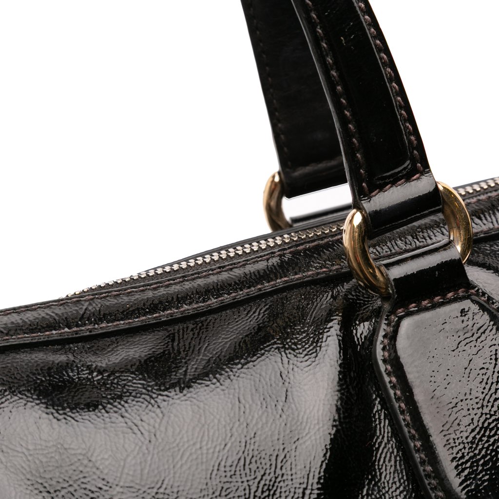 Gucci Small Patent Soho Working Satchel - Image 11