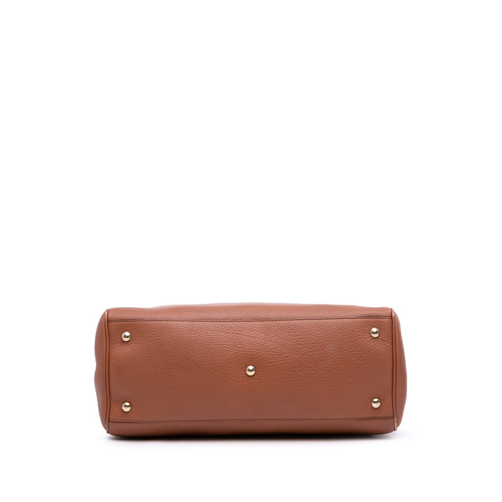 Gucci Medium Calfskin Bamboo Shopper Satchel - Image 6