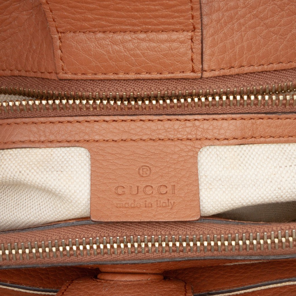 Gucci Medium Calfskin Bamboo Shopper Satchel - Side view