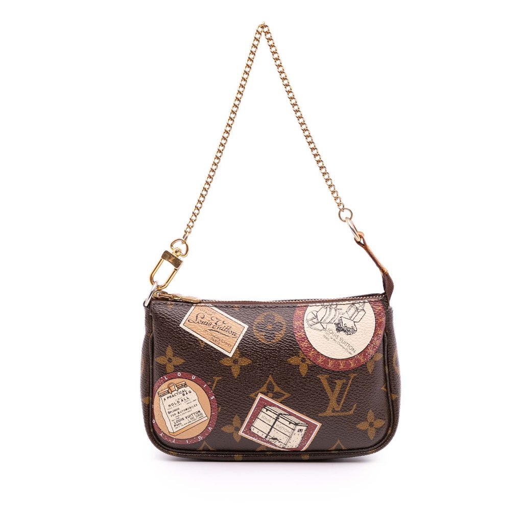 Louis Vuitton Monogram Trunks and Bags Patch Mini Pochette Accessoires