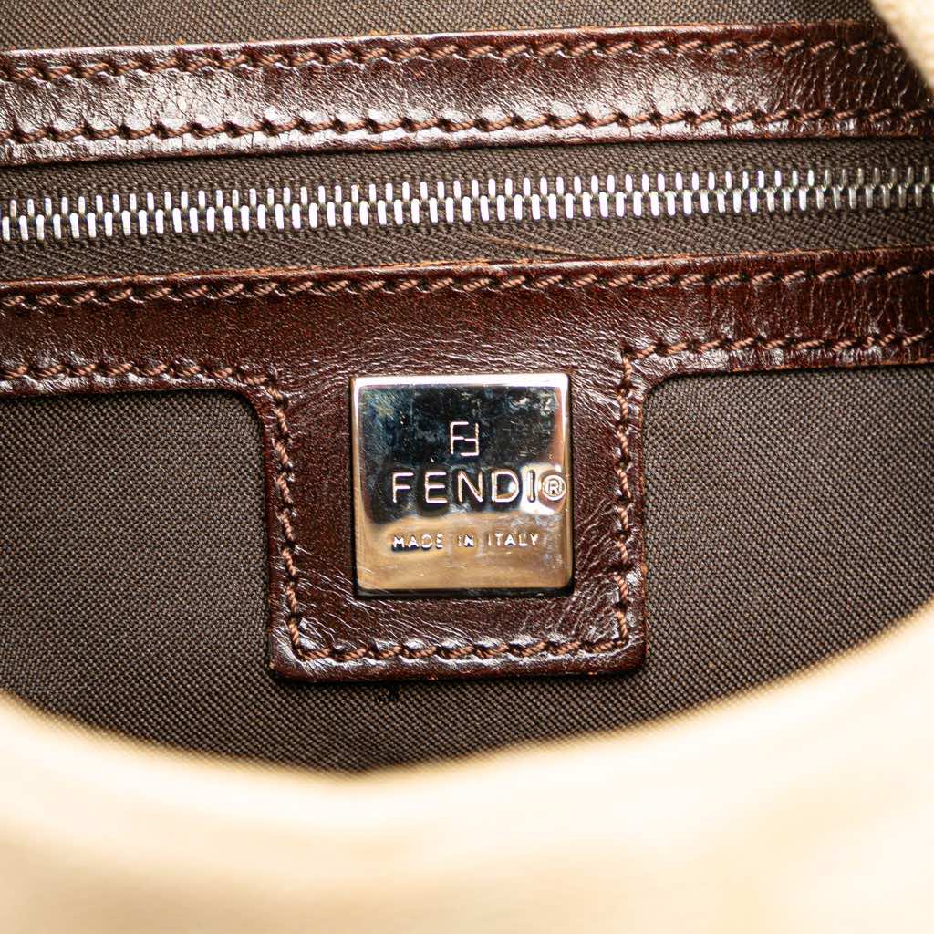 Fendi Zucca Canvas Shoulder Bag - Side view