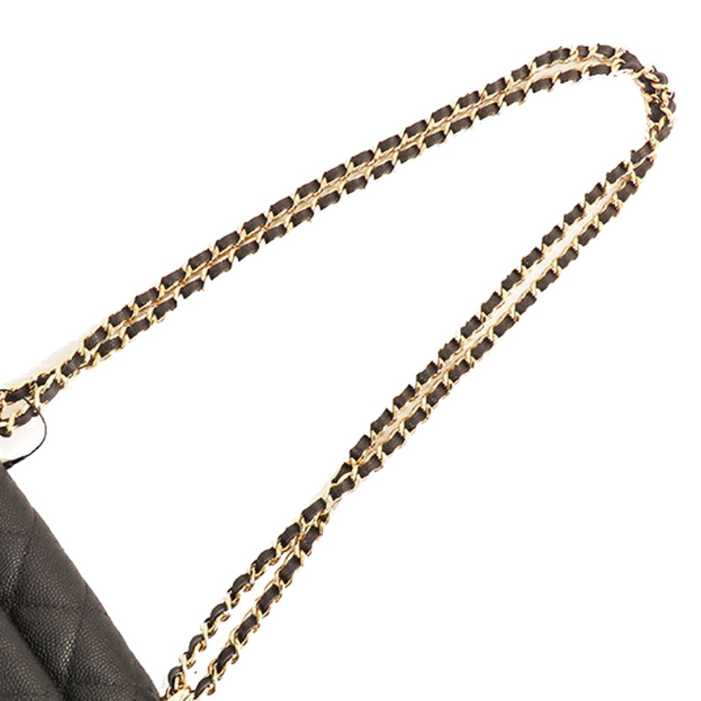 Chanel CC Quilted Caviar Pocket Twins Clutch with Chain - Image 13