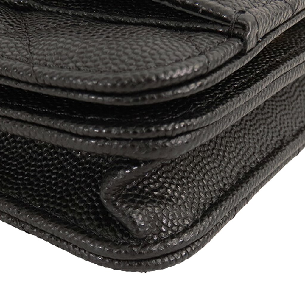 Chanel CC Quilted Caviar Pocket Twins Clutch with Chain - Image 12